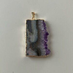 Amethyst geode pendant